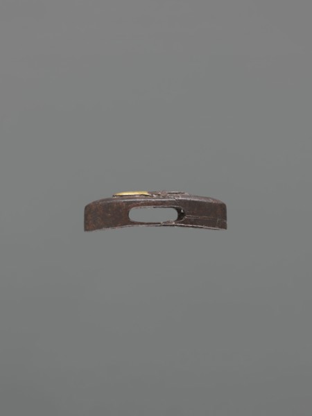 Sword hilt cap kashira, gift; deer; Fukurokuju deity; Edo 1603–1868; Japan; 18th century Edo