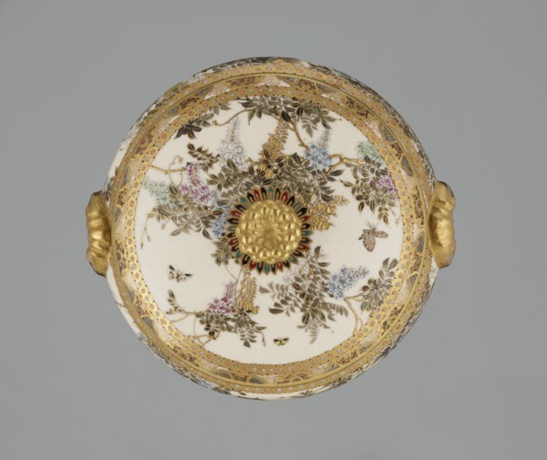 Small box with a lid, Kinkôzan, Sôbei VII 1867–1927 author, Kinkôzan workshop, Japanese, Meiji