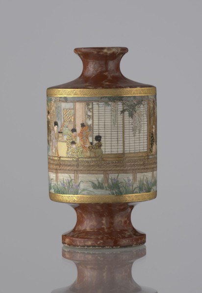 Vase, Kinkôzan Sôbei VII 1867–1927 maker, Kinkôzan workshop; ; genre scenes; Japanese art;