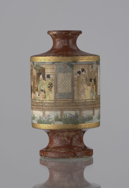 Vase, Kinkôzan, Sôbei VII 1867-1927 maker, Kinkôzan workshop. Genre scenes; Japanese art; ceramics;