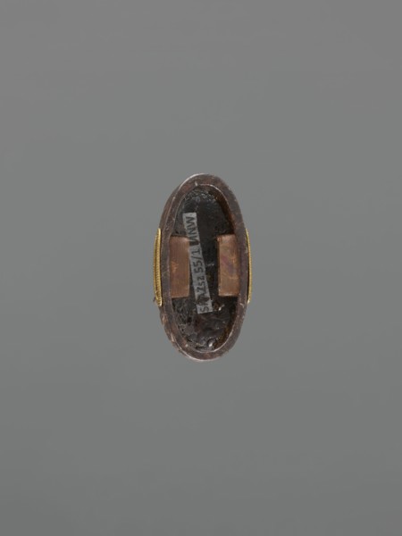 Sword hilt cap kashira, demons Oni decoration, Japanese, Edo period 1603–1868, 18th century, katana