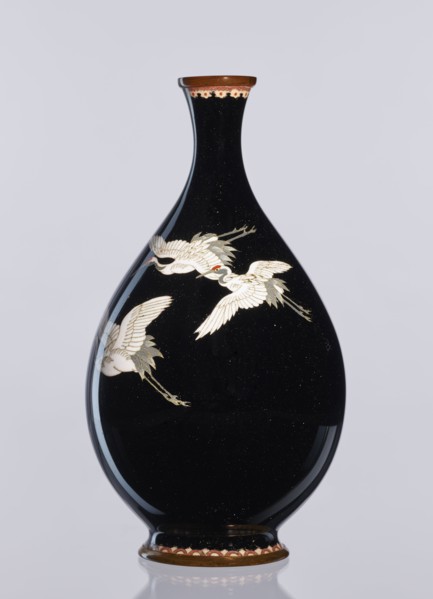 Vase, Meiji period 1868–1912, late 19th/early 20th century; Japanese cloisonné enamel; Nagoya,