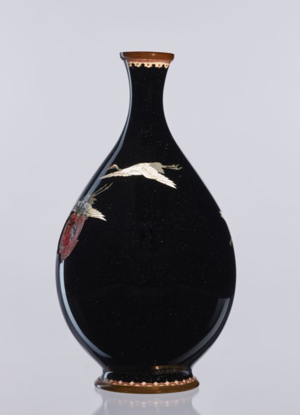 Vase, cloisonné enamel, Meiji period 1868–1912, Nagoya, Japan; 19th/20th century. Decorative vessel