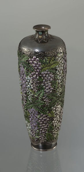 Vase by Hiratsuka Mohei 1836-?, ca. 1880–1890 Meiji period, 1868–1912, Japan. Slender ovoid,