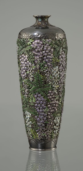 Vase by Hiratsuka Mohei 1836-?, ca. 1880–1890 Meiji period, Japan. Slender ovoid, double-walled