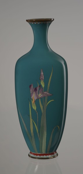 Vase, gift, repossession Krakow — Japanese, Meiji period ca. 1900. Ovoid cloisonné enamel vase one