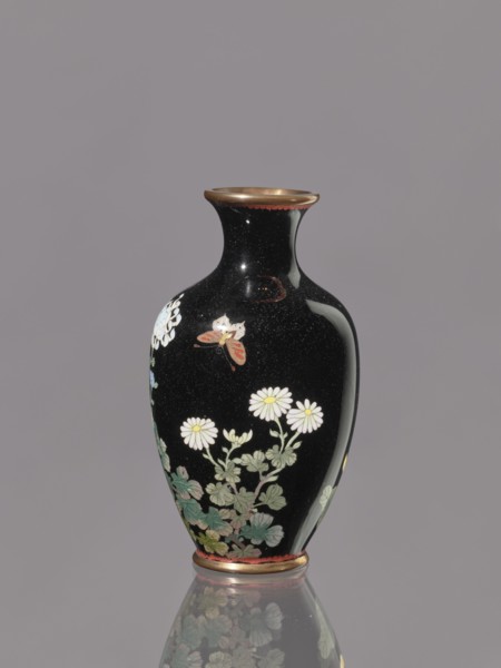 Vase with a short, flared neck, ca. 1890–1910 Meiji period, 1868–1912, Japan, Nagoya; cloisonné