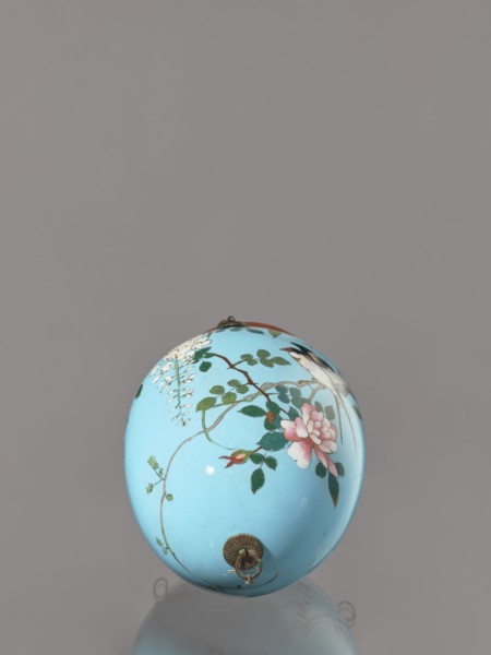 Vase, Japanese, Meiji–Taisho period ca. 1910–1920, cloisonné enamel, kachôga bird-and-flower motif