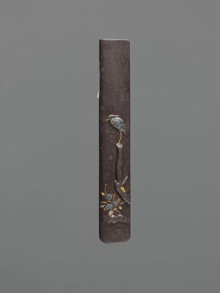 Knife handle kozuka, ; motif: herons; Japanese, Edo period 1603–1868, 18th century;
