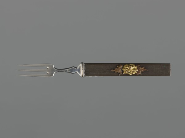 Fork with knife handle kozuka, Japanese, Edo period 1603–1868, 18th century. Melee weapon accessory
