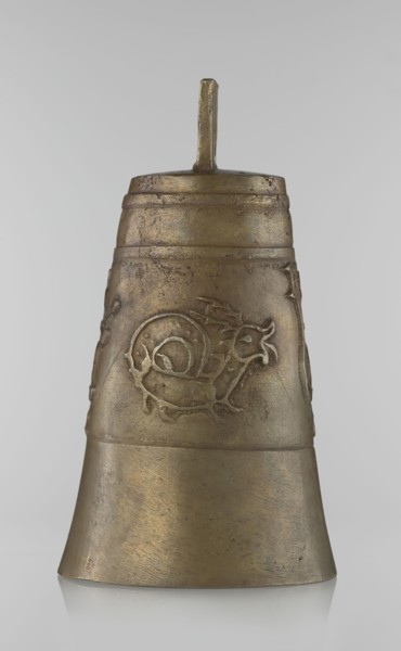 Bell, Islamic art, Persian, Qajar dynasty 1785–1925, figurative motifs: animals, lions, camels,