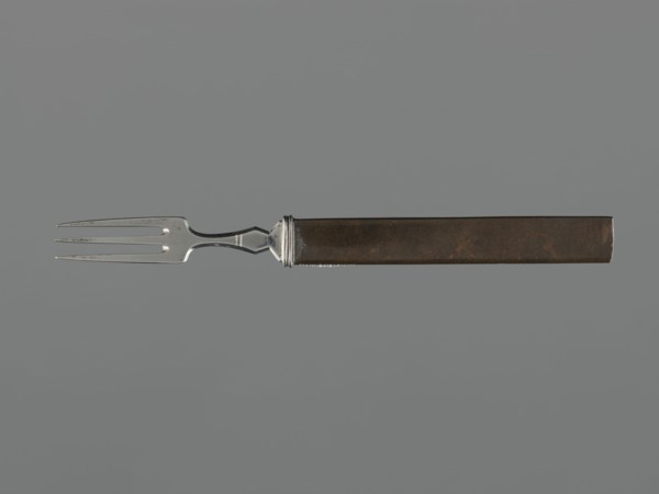 Fork with knife handle kozuka, Japanese, Edo period 1603–1868, 18th century; katana kozuka knife