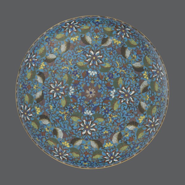 Box with lid, cloisonné enamel, Qing dynasty, Qianlong period, 18th century, China. Large