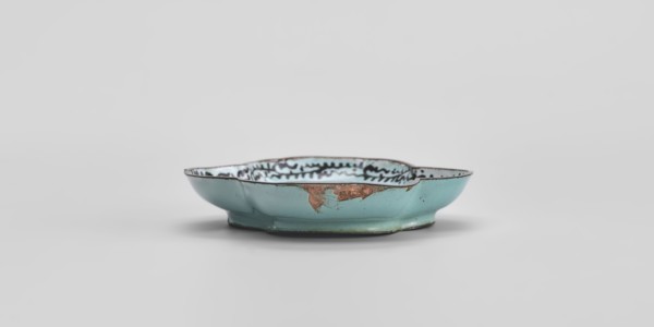 Plate, painted enamel on vessel, Chinese, Qing 1644–1911, 18th century, genre scenes, height 1.3