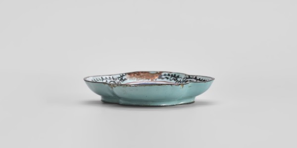 Plate, Chinese, painted enamel, Qing 1644–1911, 18th century, China; genre scenes; vessel; height 1