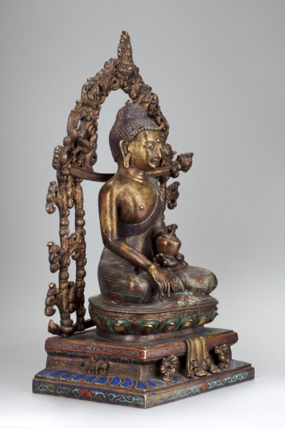 Shakyamuni Buddha, gift; Chinese, Tibetan/Sino-Tibetan style; Tibetan Buddhist art, Himalayan art;