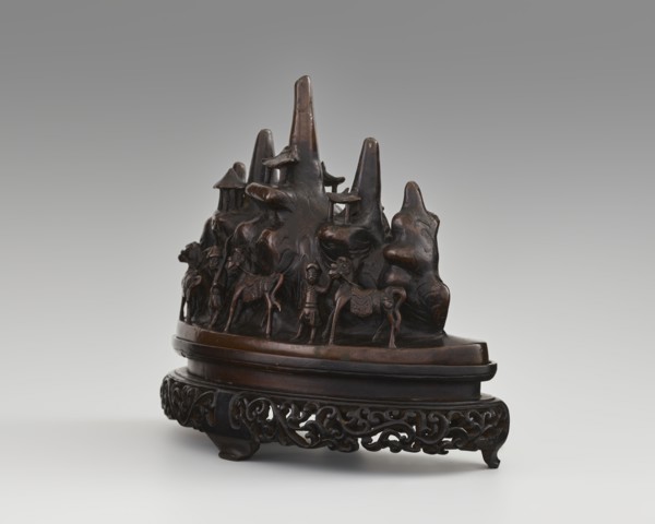 Brush stand on base, Chinese, Qing dynasty 1644–1911, 19th century. Materials: painting implements;