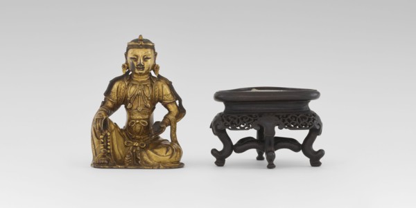 Bodhisattva Manjushri, on a base. Chinese art; Chinese, Southeast Asian; Qing dynasty 1644–1911.