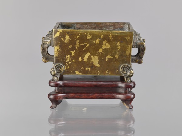 Censer on base;, Chinese, Qing dynasty 1644–1911, 18th century. Ceremonial vessel censer with lions
