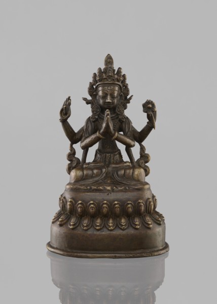 Bodhisattva Avalokiteshvara Sadaskari, 18th–19th century, Nepal. Sculpture/figurine/cult object,
