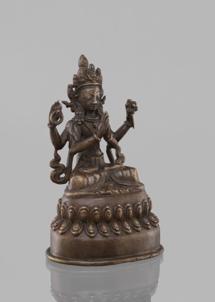 Bodhisattva Avalokiteshvara Sadaskari, 18th–19th century, Nepal. Sculpture/figurine cult object,