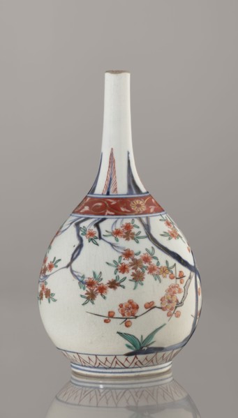Bottle, Japanese, Edo 1603–1868, early 18th century. Porcelain sake bottle decorated in the