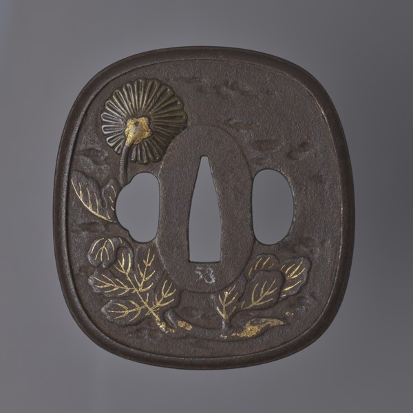 Crossguard tsuba, Tôryûsai school; 19th century Edo period, 1603–1868, Japan. Tsuba in the shape of