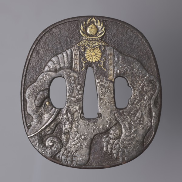 Crossguard tsuba, Tsuchiya Yasuchika 1670–1744. Nara school. Japanese, Edo period 1603–1868,
