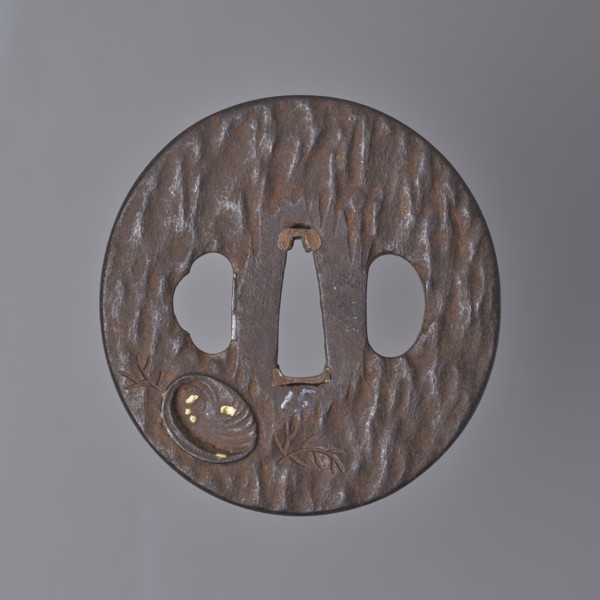 Crossguard tsuba, Tsuchiya,  school author, Enjusai Kanri, / personal slogans / creator, Japanese