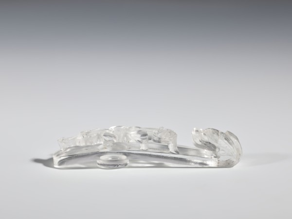 Belt clasp, Chinese; Qing 1644–1911; 17th–19th century. Material: rock crystal with inclusions.