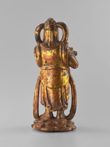 Guardian of Heaven and Defender of the Faith, unknown sculptor; full wood carving figurine;