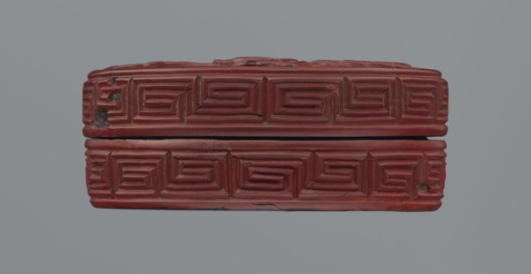 Box with lid, ; Chinese; Chinese Buddhism; Qing dynasty 1644–1911; 19th century; red lacquer with