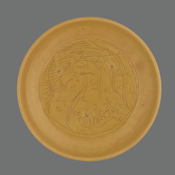 Plate, pheasants, ceramics, Chinese art, Chinese culture, Qing 1644–1911 style, monochromatic
