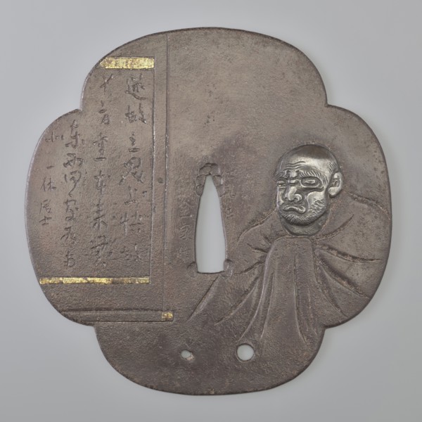 Crossguard tsuba, Kaneie role classification of creator, school craftsman author; gift; Japanese