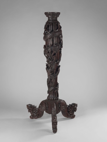 Pedestal, Chinese, Qing 1644–1911, 17th–19th century, China; sculpture, height 128 cm. Chinese art;