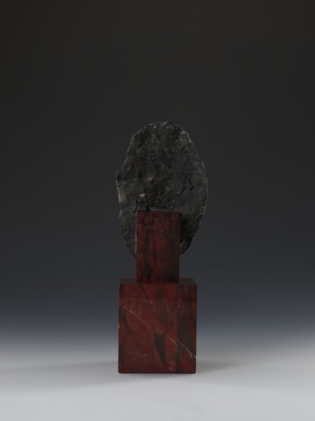 Head of Guanyin Bodhisattva, Chinese, Guanyin iconography, Qing style, polychrome-coated feldspar