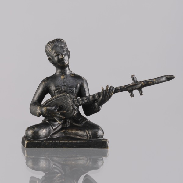 Musician figurine by, Southeast Asia culture, Southeast Asian art; subject: musicians; provenance,