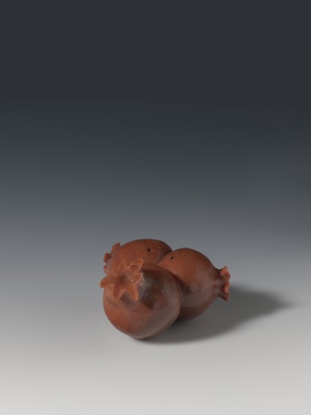 Three connected pomegranates fragment of a whole, Chinese, Qing 1644–1911, object in the shape of