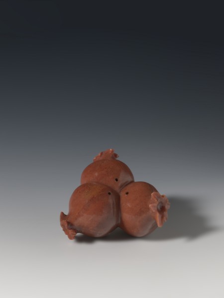 Three connected pomegranates fragment of a whole., Chinese. Qing dynasty 1644–1911. Object in the