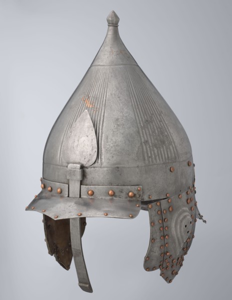 Helmet, 16th century, Turkey; Islamic, Turkish, Ottoman dynasty 1299–1922. Militaria headgear with