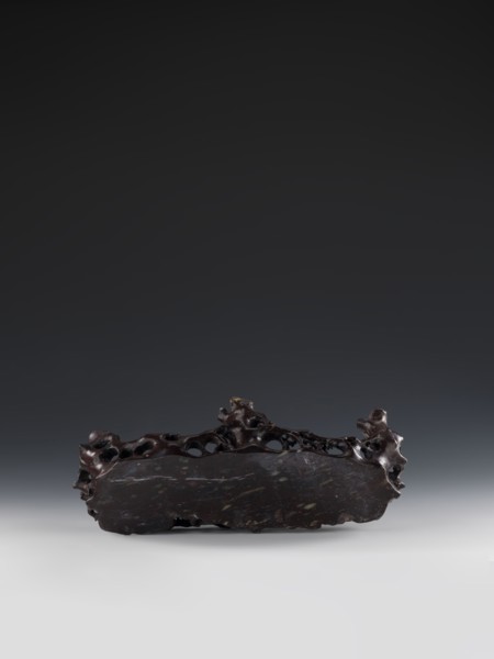 Mountain landscape with architecture on a base; bas-relief., craftsman. Medium: sculpture. Chinese,