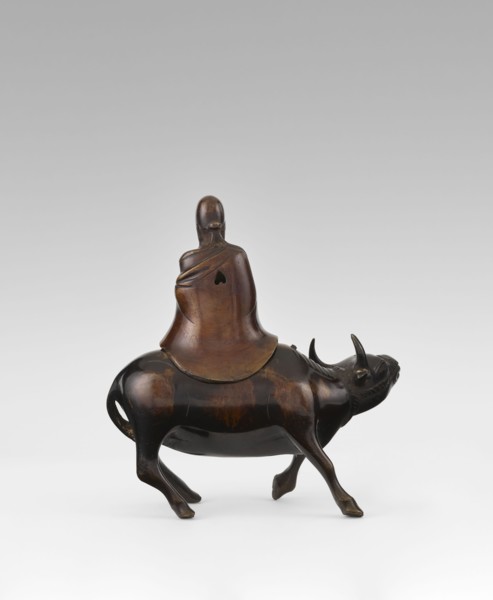 Shoulao on a buffalo - incense burner, creator unknown, Chinese, 19th century Qing, 1644–1911,