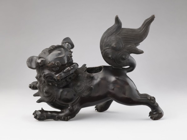 Censer — lion; maker, Chinese; Qing dynasty 1644–1911; 19th century; ceramic/metal? material not