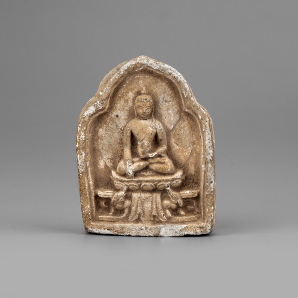 Caca Tib. tsa-tsa depicting Shakyamuni Buddha; creator, Buddhist/Tibetan/Himalayan art;