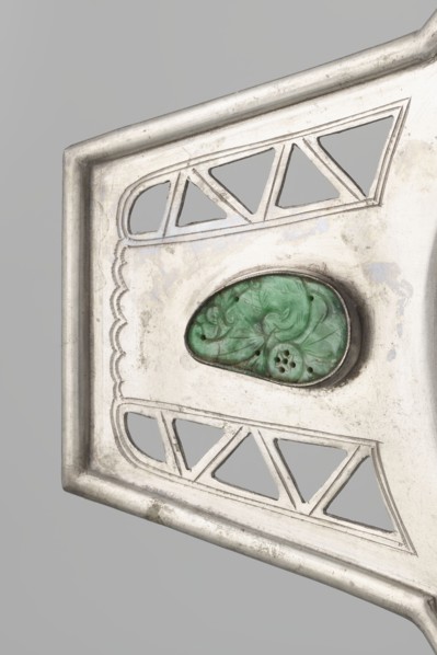 Platter, Chinese, Chinese art, openwork, bats iconography, coins, Qing 1644–1911, platter on a foot