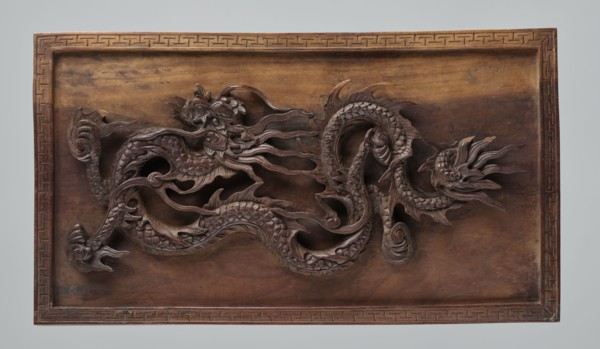 Dragon panel; creator, Chinese; Chinese art; dragons iconography; Qing dynasty 1644–1911; fantasy