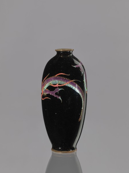 Vase; cloisonné enamel on copper; Japanese; Meiji period 1868–1912, 19th–20th century; height 11.7