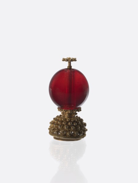 A button for a semi-official cap of a first-ranking official;, Chinese; Qing dynasty 1644–1911.