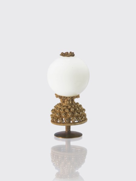 Button for a semi-official cap of a sixth-ranking official., Chinese art; Chinese culture. Qing