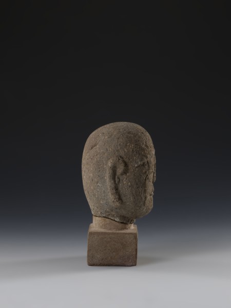 Head of a monk Buddha?, possibly an arhat/luohan, Chinese, Ming dynasty 1368–1644, 14th–15th